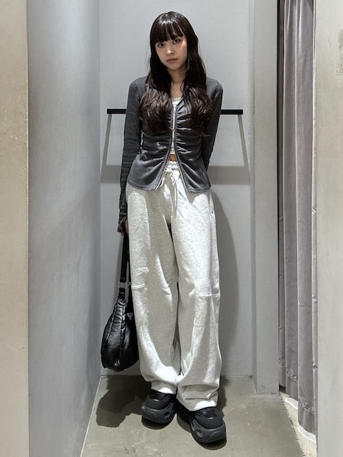 セール】FRONT GATHER ZIP TOPS フロント ギャザー ジップ トップス 秋