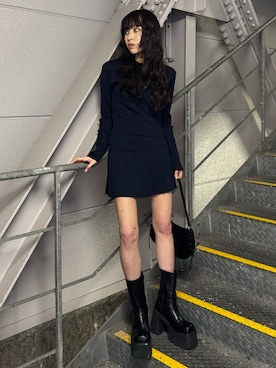 「アイテム（セットアップ）」を使った、KAEDEさん（レディース・160cm）の秋コーディネート