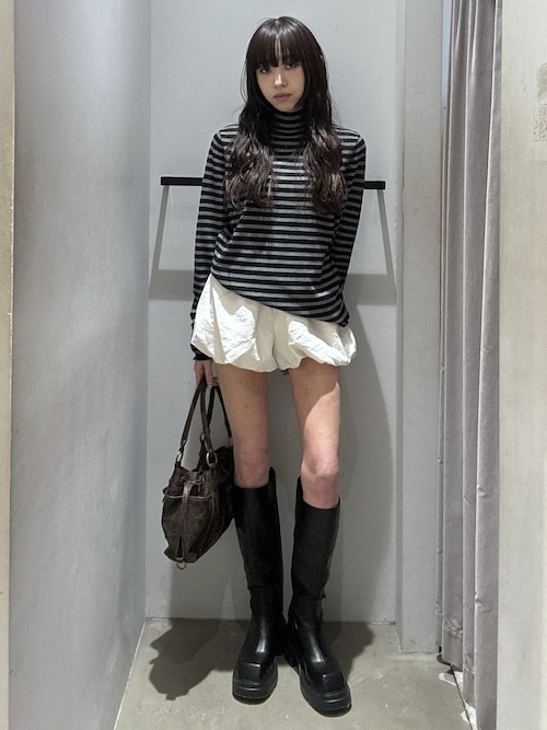 美脚チートブーツ】SQUARE TOE KNEE BOOTS スクエア トゥニー ブーツ