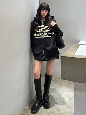 「ロングブーツ」｜KAEDEさん（レディース・160cm）の秋コーディネート