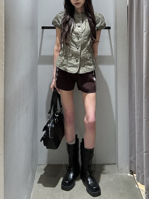 WASHED FRENCH S/L MILITARY SH ウォッシュドフレンチスリーブ