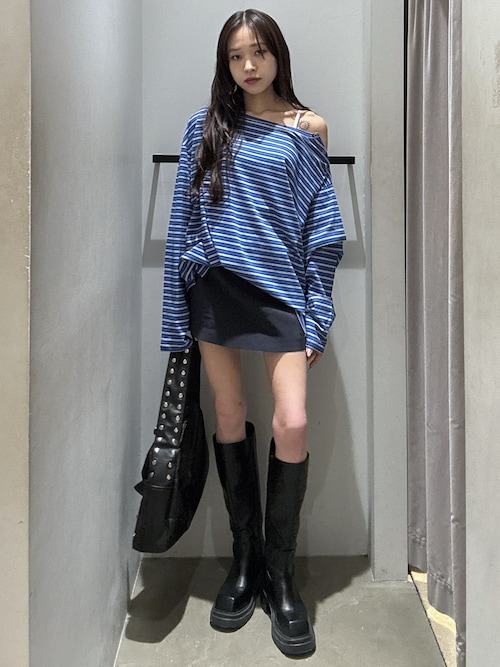 美脚チートブーツ】SQUARE TOE KNEE BOOTS スクエアトゥ ニー ブーツ