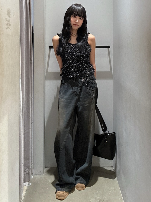 SHEER SQUEEZE CAMI TOPS シアー スクウィーズ キャミ トップス 夏服 秋服