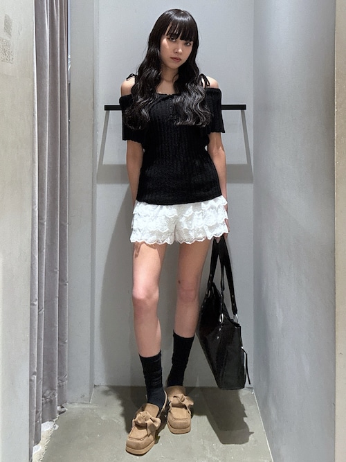 FRILL LACE S/PT フリル レース ショートパンツ 秋服 夏服