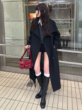 「SLY（スライ）のアイテム」を使った、KAEDEさん（レディース・160cm）の冬コーディネート