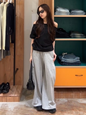 「SLY（スライ）のアイテム（パンツ）」を使った、KAEDEさん（レディース・160cm）の夏コーディネート
