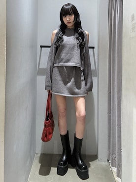 「アイテム（セットアップ）」を使った、KAEDEさん（レディース・160cm）の秋コーディネート