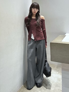 「アイテム（トートバッグ）」を使った、KAEDEさん（レディース・160cm）の秋コーディネート