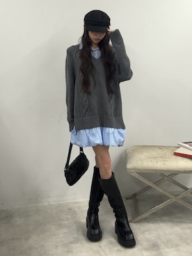 「SLY（スライ）のアイテム（ワンピース）」を使った、KAEDEさん（レディース・160cm）の秋コーディネート