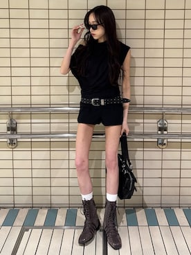 「SLY（スライ）のアイテム（バッグ）」を使った、KAEDEさん（レディース・160cm）の春コーディネート