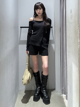 「SLY（スライ）のアイテム」を使った、KAEDEさん（レディース・160cm）の秋コーディネート