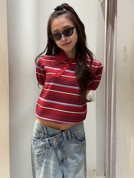 「SLY（スライ）のアイテム（トップス）」を使った、KAEDEさん（レディース・160cm）の春コーディネート