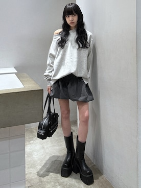 「厚底」｜KAEDEさん（レディース・160cm）の秋コーディネート