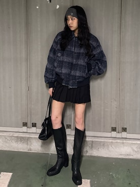 「アイテム（ヘアバンド）」を使った、KAEDEさん（レディース・160cm）の秋コーディネート