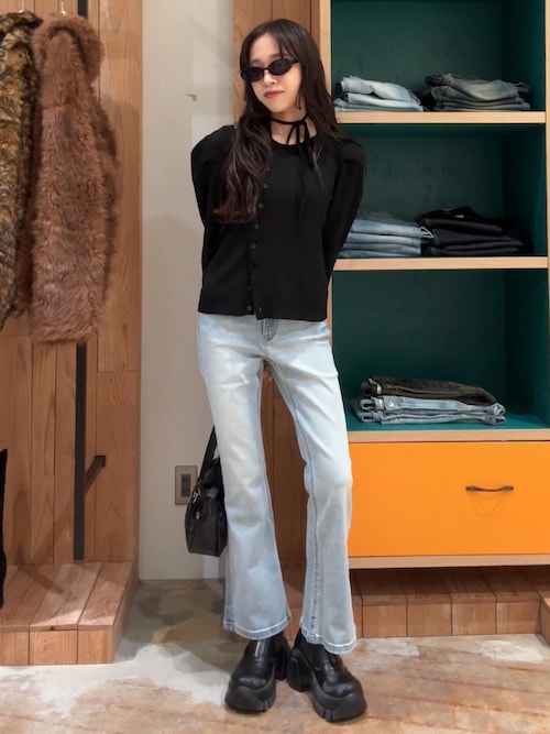 SLY（スライ） ブーツ FRONT ZIP CHUNKY BOOTS フロントジップ チャン