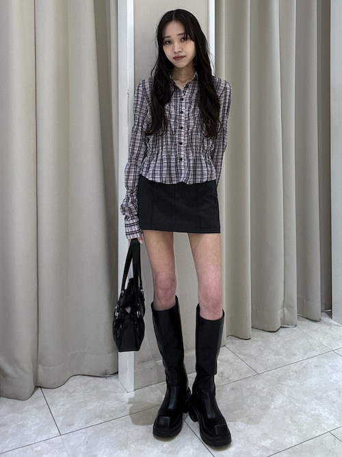 美脚チートブーツ】SQUARE TOE KNEE BOOTS スクエアトゥ ニー ブーツ