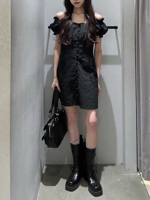 SIDE HOLE MIDDLE BOOTS サイドホールミドルブーツ 春服（ブーツ