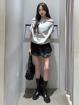 「SLY（スライ）のアイテム」を使った、KAEDEさん（レディース・160cm）の夏コーディネート