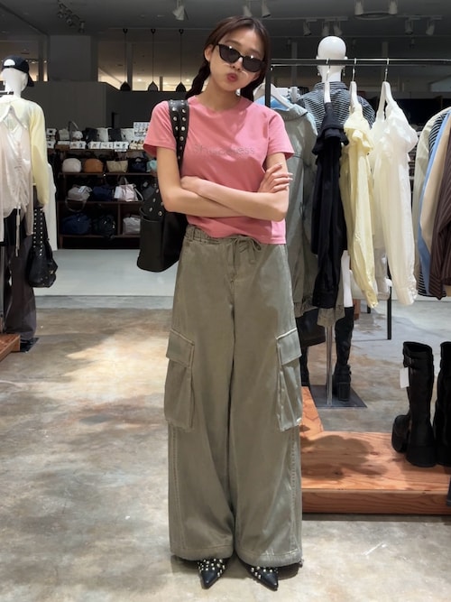 WASHED SATIN CARGO PT ウォッシュドサテンカーゴパンツ 春服（カーゴ