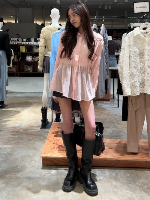 SLY SQUARE TOE KNEE BOOTS スクエアトゥニー ブーツ SLY（スライ） ブーツ 「美脚チートブーツ」SQUARE TOE KNEE BOOTS