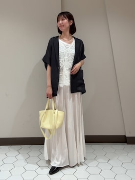 「DouDou（ドゥドゥ）のアイテム（バッグ）」を使った、doudoujuriさん（レディース・163cm）の夏コーディネート