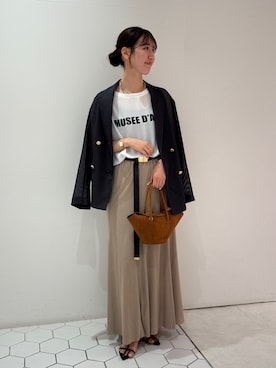 「骨格ナチュラル」｜「アイテム（ジャケット/アウター）」を使った、doudoujuriさん（レディース・163cm）の夏コーディネート