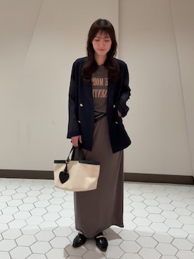 「DouDou（ドゥドゥ）のアイテム（バッグ）」を使った、doudoujuriさん（レディース・163cm）の春コーディネート