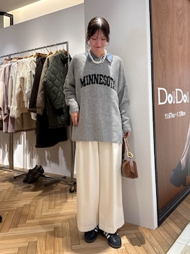 「アイテム（アクセサリー）」を使った、doudoujuriさん（レディース・163cm）の秋コーディネート