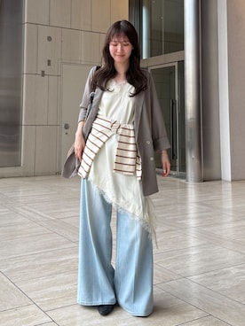 「DouDou（ドゥドゥ）のアイテム（バッグ）」を使った、doudoujuriさん（レディース・163cm）の春コーディネート