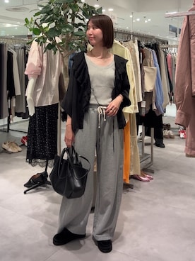 「DouDou（ドゥドゥ）のアイテム（ニット/セーター）」を使った、doudoujuriさん（レディース・163cm）の秋コーディネート