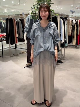 「DouDou（ドゥドゥ）のアイテム（スラックス）」を使った、doudoujuriさん（レディース・163cm）の春コーディネート