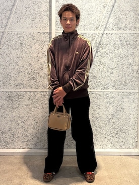 「アイテム（ジャージ）」を使った、OKさん（メンズ・172cm）の秋コーディネート