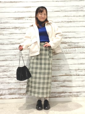 「アイテム（スカート）」を使った、ゆっきーさん（レディース・157cm・40代）の秋コーディネート