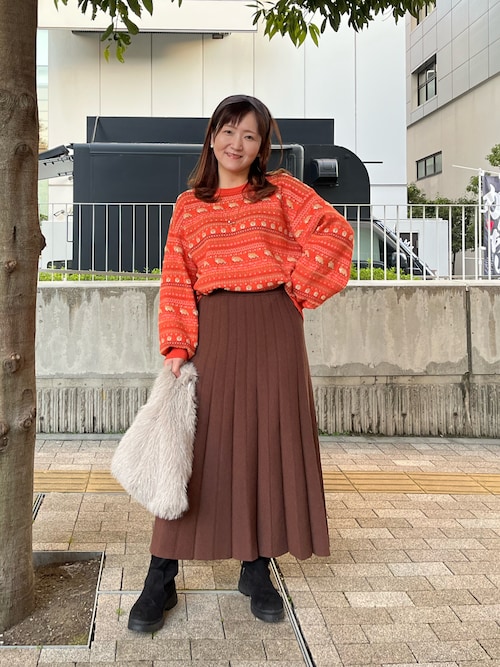 セール】【旭山動物園応援商品】ノルディック柄 モールニット（ニット