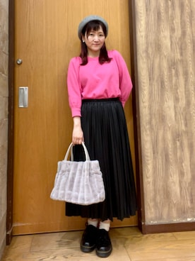 「アイテム（トートバッグ）」を使った、ゆっきーさん（レディース・157cm・40代）の秋コーディネート