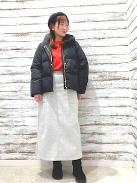 「レディースファッション」｜「アイテム（ジャケット/アウター）」を使った、ゆっきーさん（レディース・157cm）の冬コーディネート