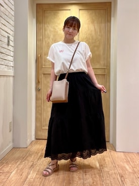 「刺繍」｜ゆっきーさん（レディース・157cm）の夏コーディネート