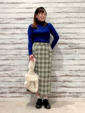 「アイテム（スカート）」を使った、ゆっきーさん（レディース・157cm・40代）の秋コーディネート