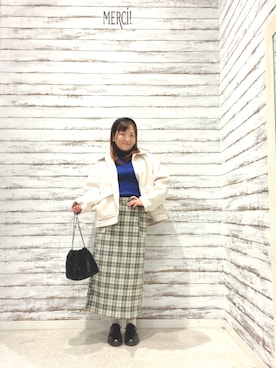 「アイテム（スカート）」を使った、ゆっきーさん（レディース・157cm・40代）の秋コーディネート