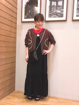 「アイテム（ワンピース）」を使った、ゆっきーさん（レディース・157cm）の夏コーディネート