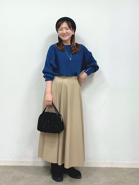 「アイテム（トップス）」を使った、ゆっきーさん（レディース・157cm・40代）の秋コーディネート