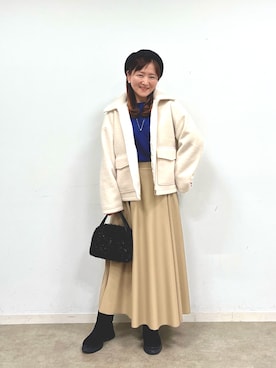 「アイテム（ブルゾン）」を使った、ゆっきーさん（レディース・157cm・40代）の冬コーディネート