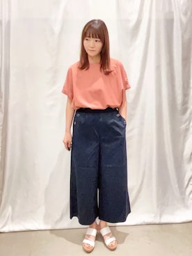 「アイテム（デニムパンツ）」を使った、ゆっきーさん（レディース・157cm・40代）の夏コーディネート
