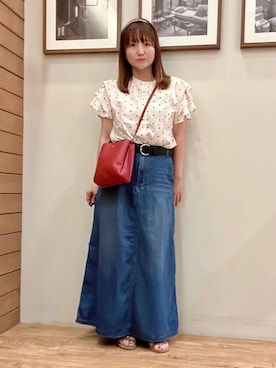 「DRESKIP（ドレスキップ）のアイテム」を使った、ゆっきーさん（レディース・157cm）の夏コーディネート