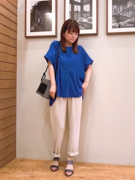 「アイテム（バッグ）」を使った、ゆっきーさん（レディース・157cm）の夏コーディネート
