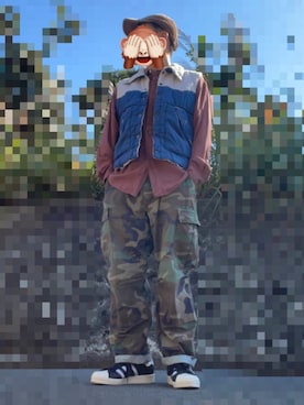 「GAP（ギャップ）のアイテム（キャップ）」を使った、horuazonvrさん（メンズ・166cm）の秋コーディネート