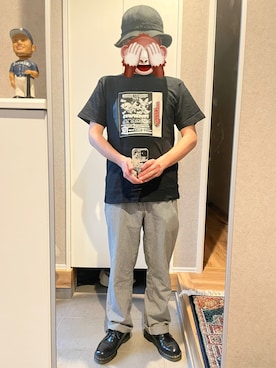 「newhattan（ニューハッタン）のアイテム（帽子）」を使った、horuazonvrさん（メンズ・166cm）の春コーディネート