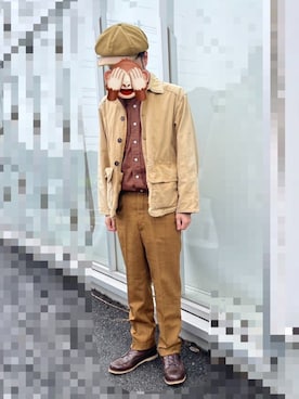 「茶色」｜horuazonvrさん（メンズ・166cm）の秋コーディネート