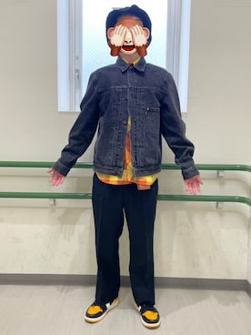 「Levi's（リーバイス）のアイテム（ジャケット/アウター）」を使った、horuazonvrさん（メンズ・166cm）の秋コーディネート