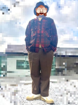 「VAN（バン）のアイテム（スウェット、イエロー系）」を使った、horuazonvrさん（メンズ・166cm）の春コーディネート